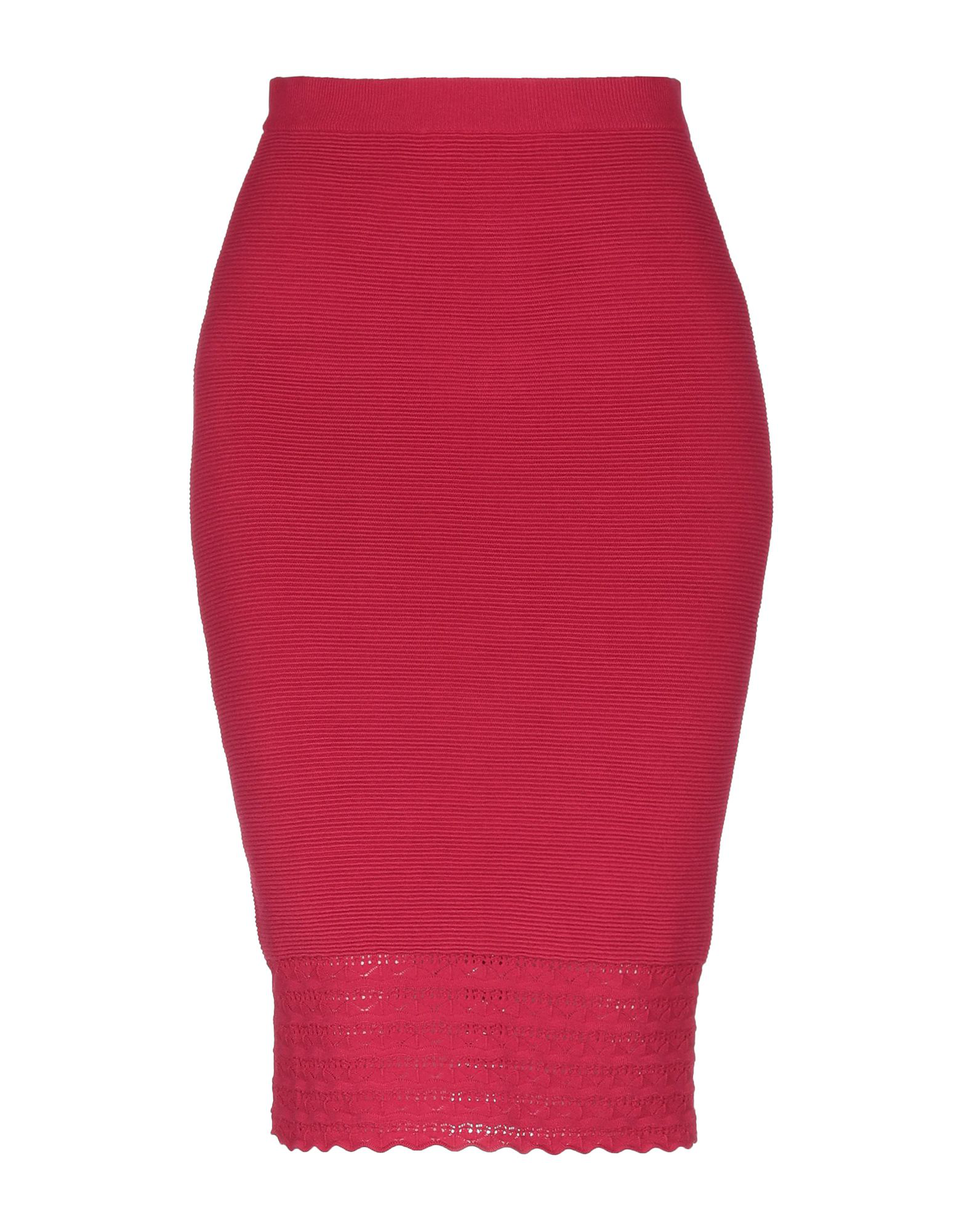 Boutique Moschino Knee Length Skirt In Garnet | ModeSens