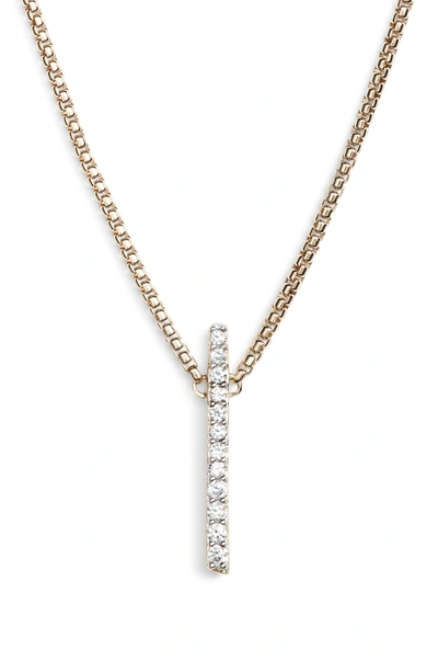 Nadri Ripple Bar Necklace In Silver / Gold