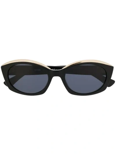 Moschino Core 53mm Oval Sunglasses In Black