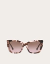 Valentino 53mm Rockstud Cat Eye Sunglasses - Pink Havana In Light Pink