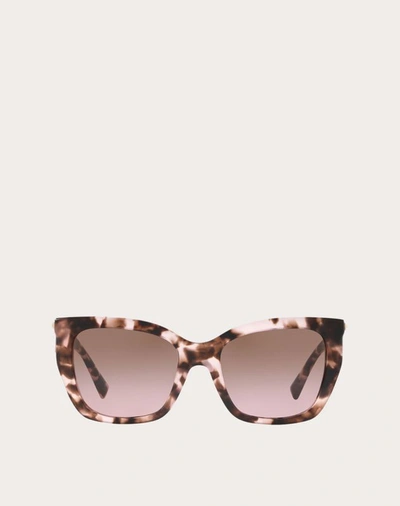 Valentino 53mm Rockstud Cat Eye Sunglasses - Pink Havana In Light Pink