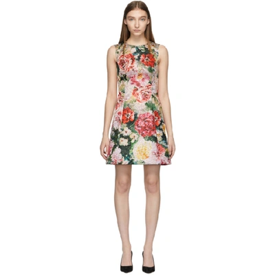 Dolce & Gabbana Dolce And Gabbana Multicolor Floral Peonies Dress In Hnt68 Pink