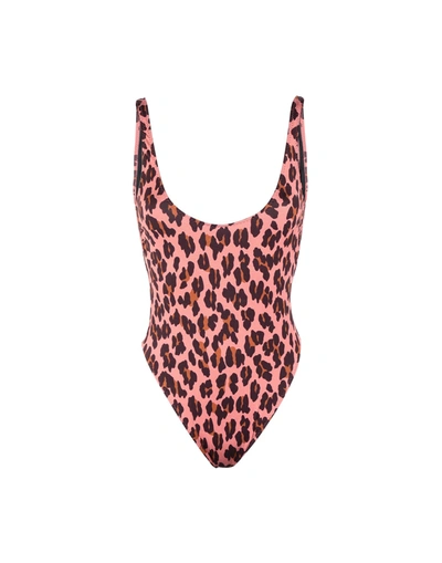 Stella Mccartney Leopard-print Swimsuit In Pink Leopard