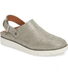 Gentle Souls Esther Convertible Platform Slingback In Light Pewter Metallic Leather