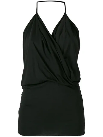 Rick Owens Lilies Stretch Jersey Top In Black