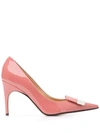 Sergio Rossi Pointed Toe Pumps In Pink