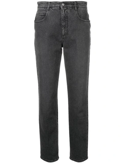 Stella Mccartney High Rise Straight Jeans In Black