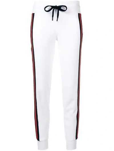 Dkny Contrast Stripe Track Pants In White