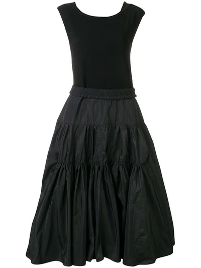 Moncler Taffeta Dress In Black