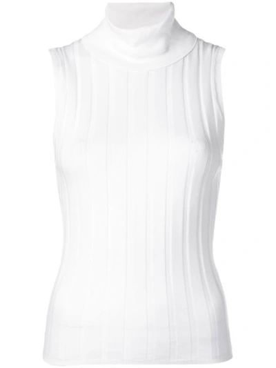 Allude Sleeveless Roll In White