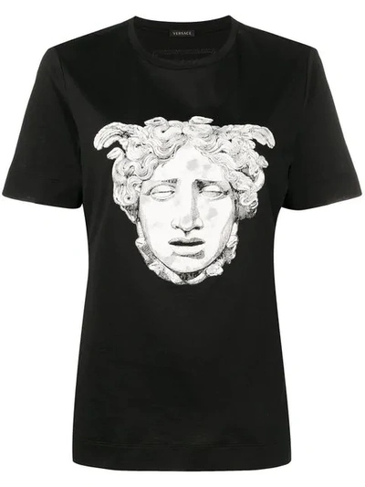 Versace Medusa Print T In Black