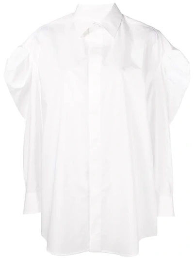 Melampo Oversized Sleeve Shirt In White