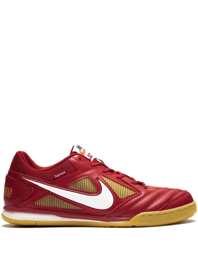 Nike Supreme X  Sb Gato Qs Sneakers In Red