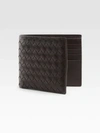 Bottega Veneta Intrecciato Leather Wallet In Brown