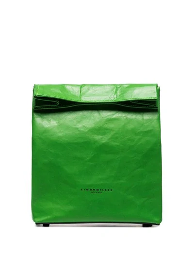 Simon Miller Green Lunch Bag 20 Leather Clutch Bag
