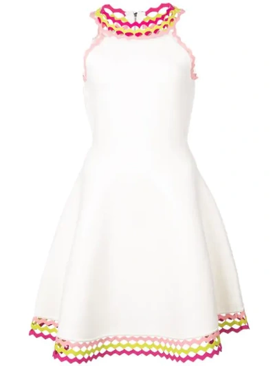 Milly diamond shop cut flare dress