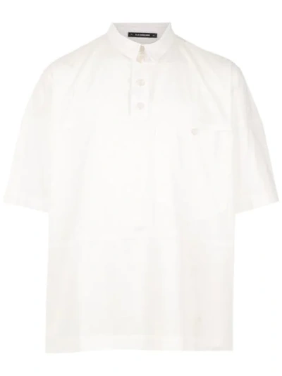 À La Garçonne Oversized Polo Shirt In White