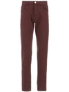 Egrey Straight Fit Trousers In Purple