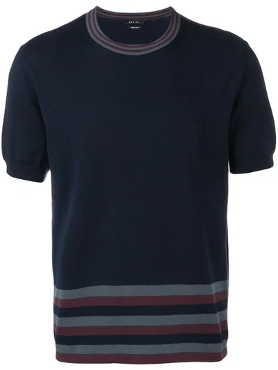 Qasimi Stripe Detail T-shirt In Blue