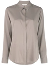 The Row Plain Poplin Shirt In Grey