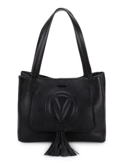 Valentino By Mario Valentino Estelle Leather Tote In Black