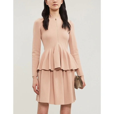 Stella Mccartney Pleated Stretch-knit Skirt In Chalk Pink