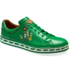 Bally Men's Anistern Leather Low-top Sneakers, Green In Dark Emerald