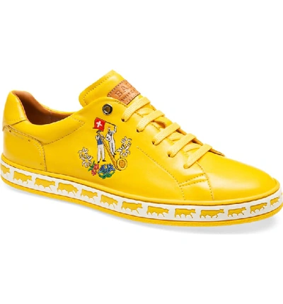 Bally Men's Anistern Leather Low-top Sneakers, Yellow In Canary Yellow
