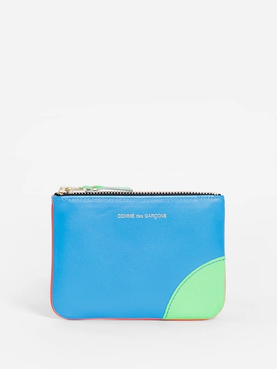 Comme Des Garçons Comme Des Garcons Wallet Multicolor Zipped Wallet In Blue