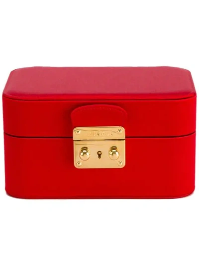 Miu Miu Satin Jewellery Box In Red