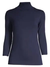 L Agence Aja Turtleneck In Navy