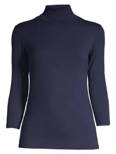 L Agence Aja Turtleneck In Navy