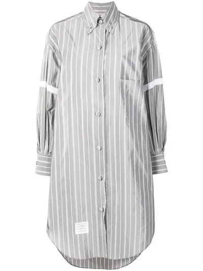 Thom Browne 200% Small Repp Stripe Armband Shirt In Grey