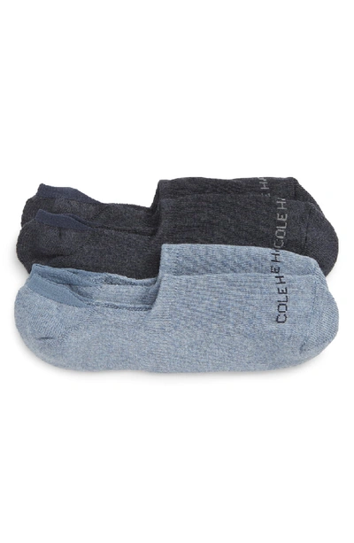 Cole Haan 2-pack Casual Cushion No-show Socks In Blue