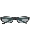 Balenciaga 59mm Cateye Sunglasses - Shiny Black/ Grey