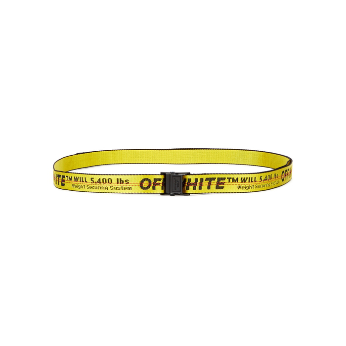 Off-White Yellow Mini Logo-Engraved Canvas Belt | ModeSens