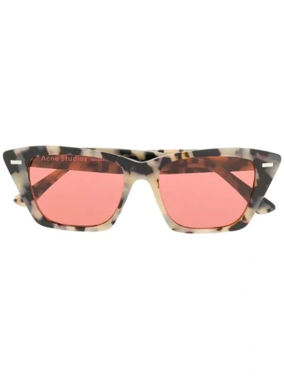 Acne Studios Pink Lens Sunglasses In Neutrals
