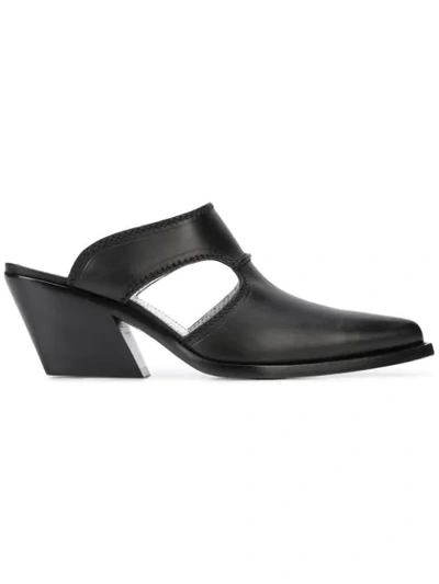 Givenchy Cutout Pointed-toe Mules In Black