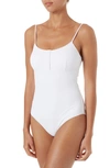Melissa Odabash Calabasas Ribbed One-piece Swimsuit In White