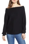 Project Social T Elm Cowl Neck Top In Black