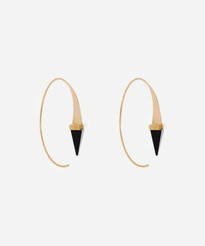 Atelier Vm 18ct Gold Sofia Onyx Hoop Earrings