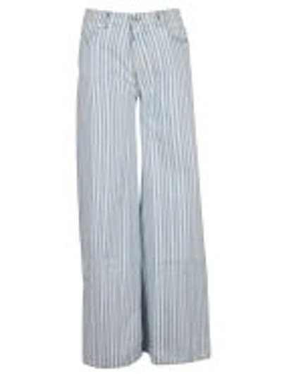 Off-white Wide Leg Jeans In Light Blue