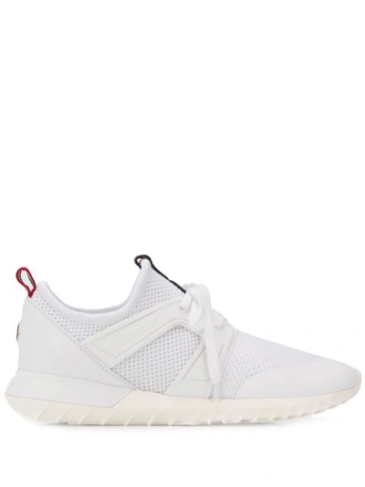 Moncler Meline Mesh And Leather Low-top Trainers In White