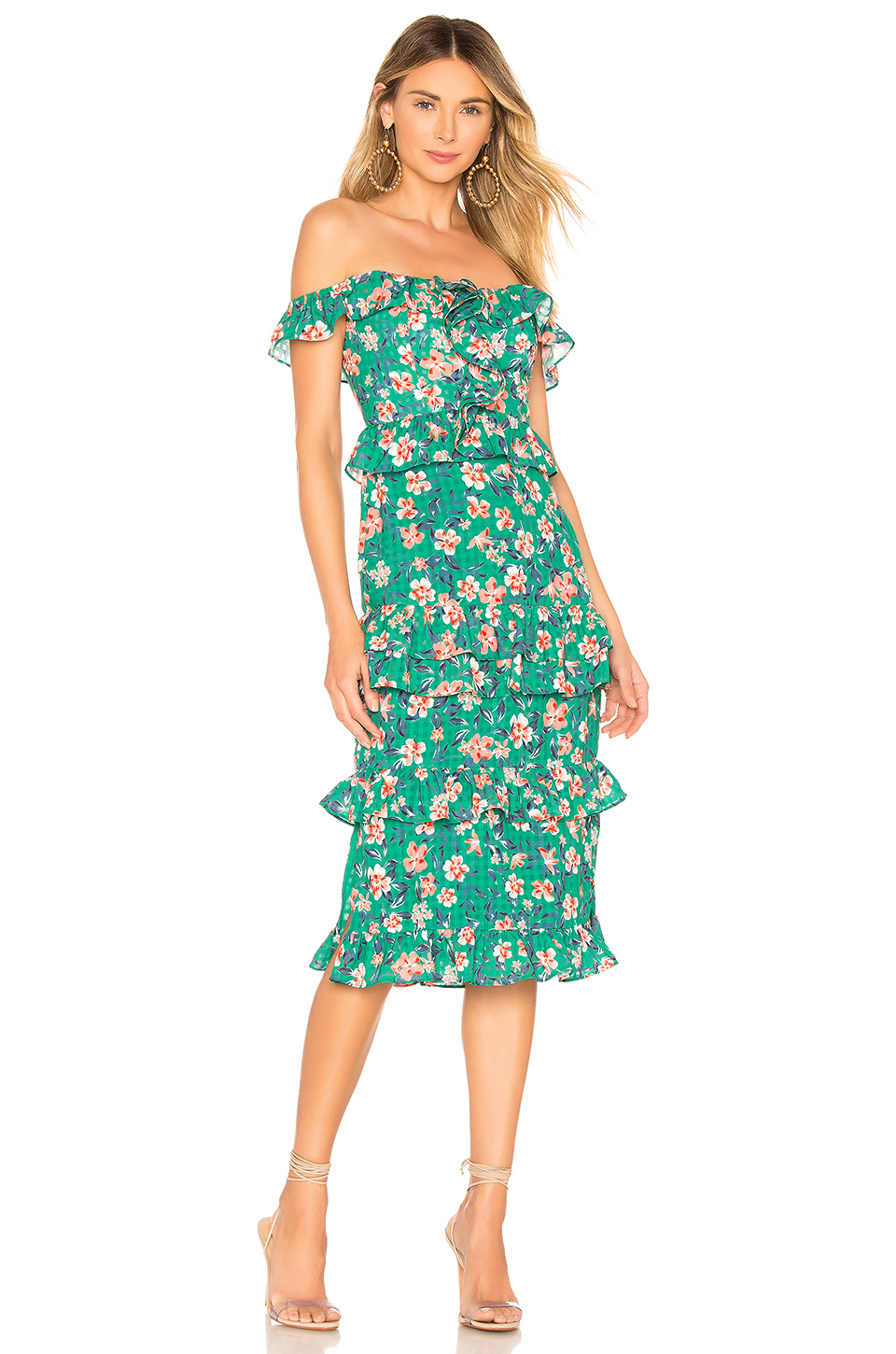 Tularosa Lily Dress In Kelly Green Floral ModeSens