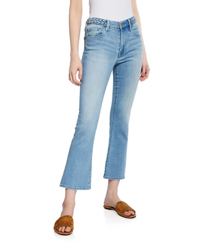 Frame Le Crop Mini Bootcut Braided-waist Jeans In Fountain