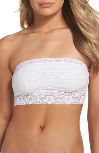 white lace bandeau bralette