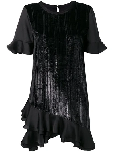 Three Floor Veruschka Metallic Dress In Black