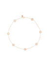 Tory Burch Crystal Pearl Logo Necklace In Gold