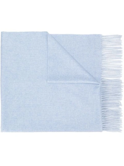 N•peal Woven Shawl Scarf In Blue