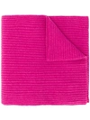N•peal Ribbed Knit Scarf In Pink